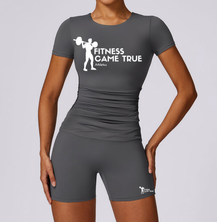 Two Piece Shirt Gym Set